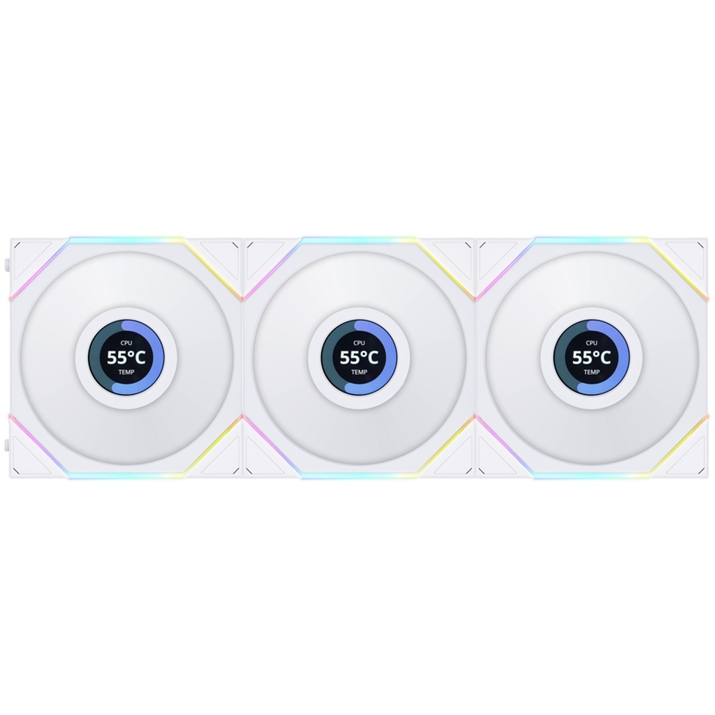 Lian Li UNI FAN TL120 LCD 120mm RGB - Triple Pack With Controller