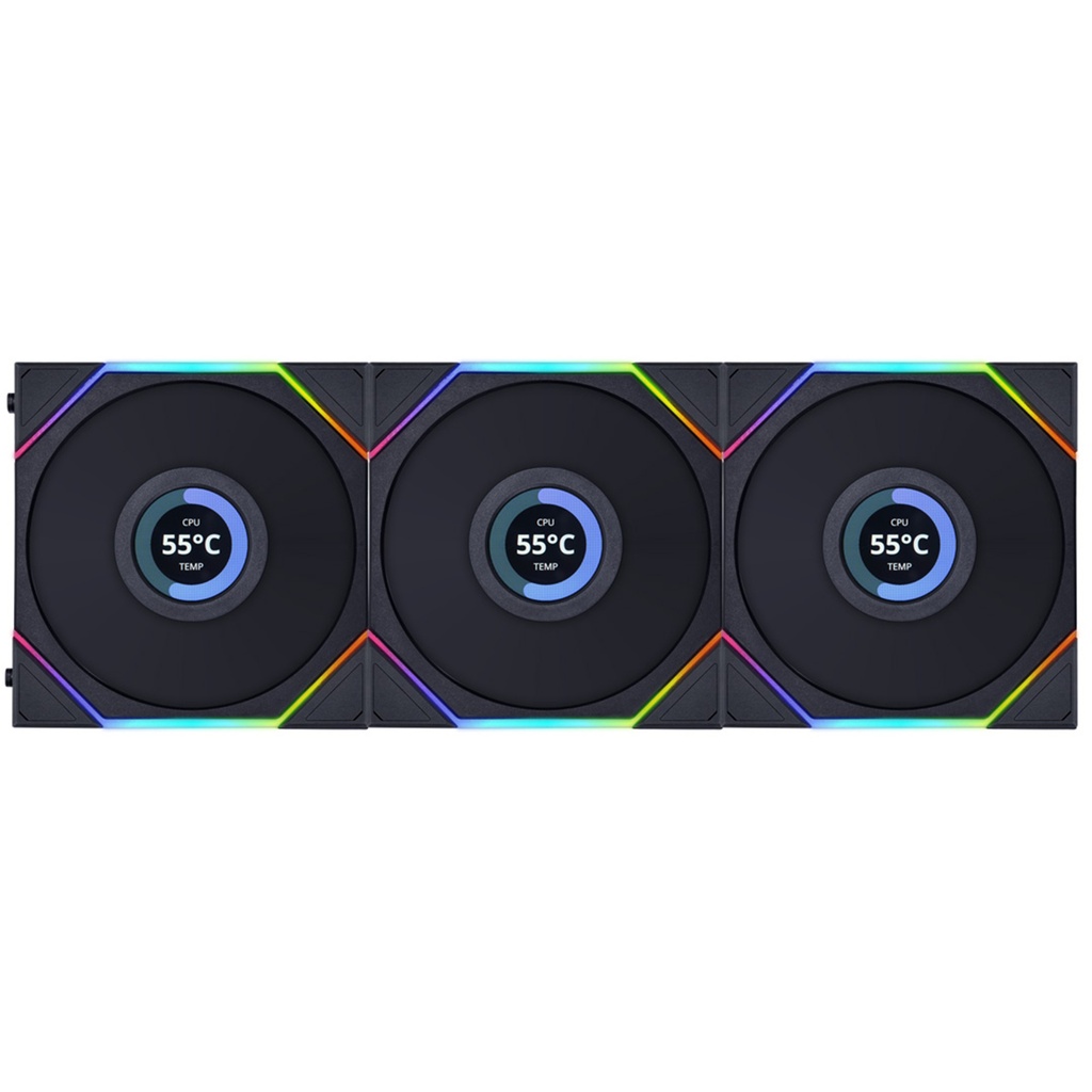 Lian Li UNI FAN TL120 LCD 120mm RGB - Triple Pack With Controller
