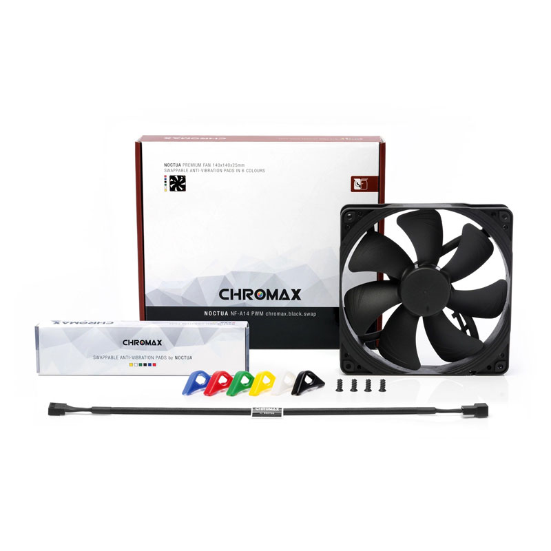 Noctua 140mm NF-A14 PWN Chromax Black - Swap Edition PWN Case Fan