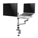 Brateck LDT72-C024ML 17"-32" Dual Arm Articulating Monitor Arm and Laptop Tray