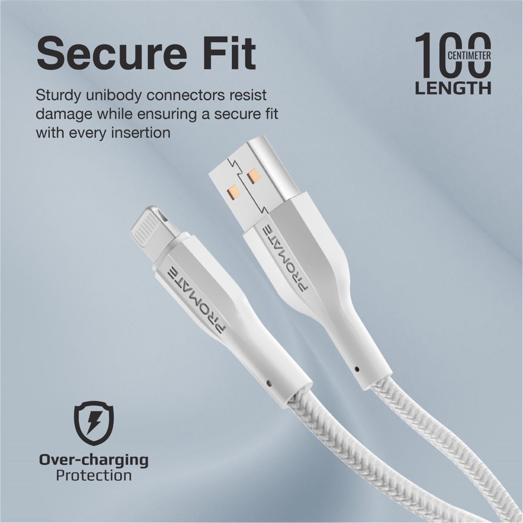 UNITEK USB-A to Lightning 1.2M 20W Cable - White