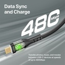 PROMATE USB-C to C 1.2M 60W Cable - Transparent End