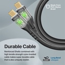 PROMATE USB-C to C 1.2M 60W Cable - Transparent End