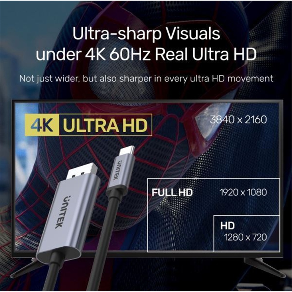 Unitek USB-C to DisplayPort 1.2 Cable