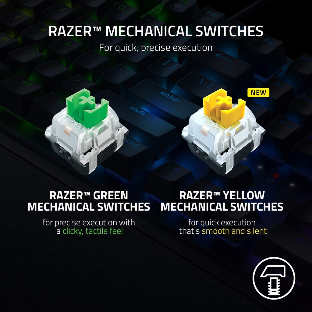 Razer Blackwidow V3 Mechanical Gaming Keyboard - Yellow Switches