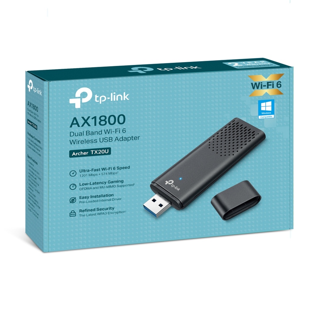 TP-Link Archer TX20U AX1800 Dual-Band WiFi 6 USB Wireless Adapter