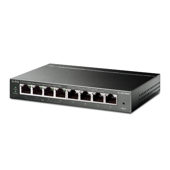 TP-Link TL-SG108PE 8-Port Gigabit Easy Smart PoE+ Switch