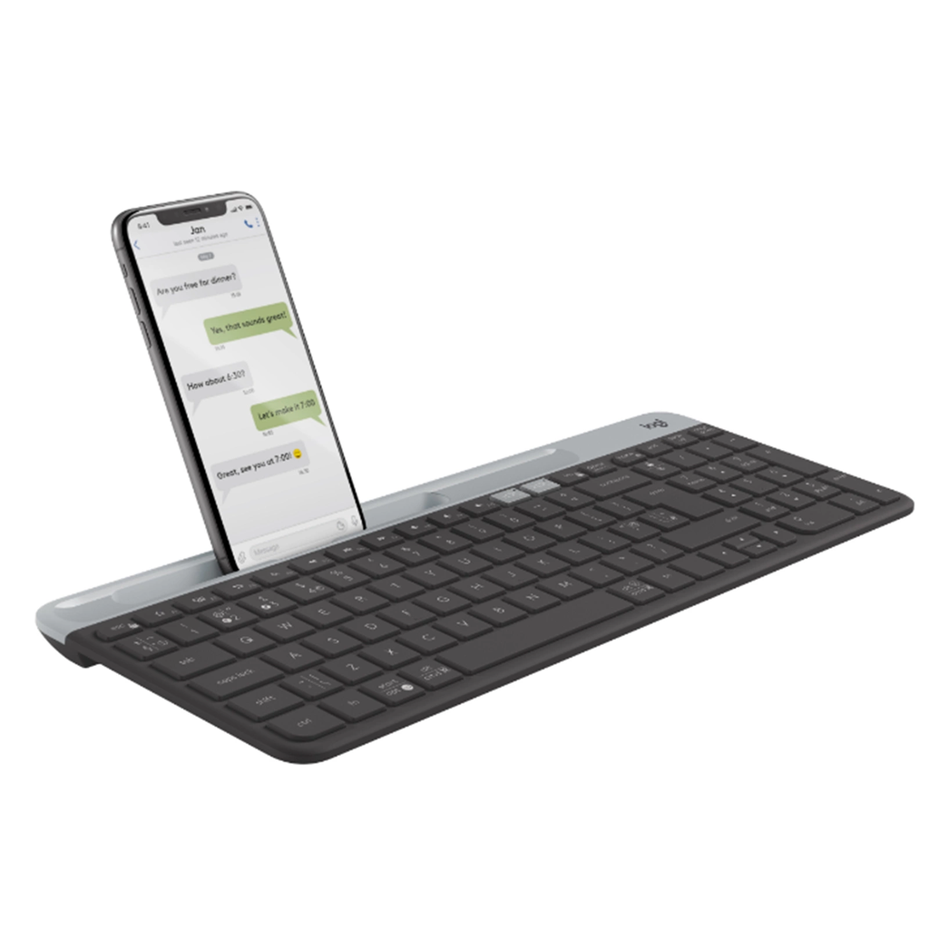 Logitech Slim Multi-Device K580- Wireless Keyboard - Grey