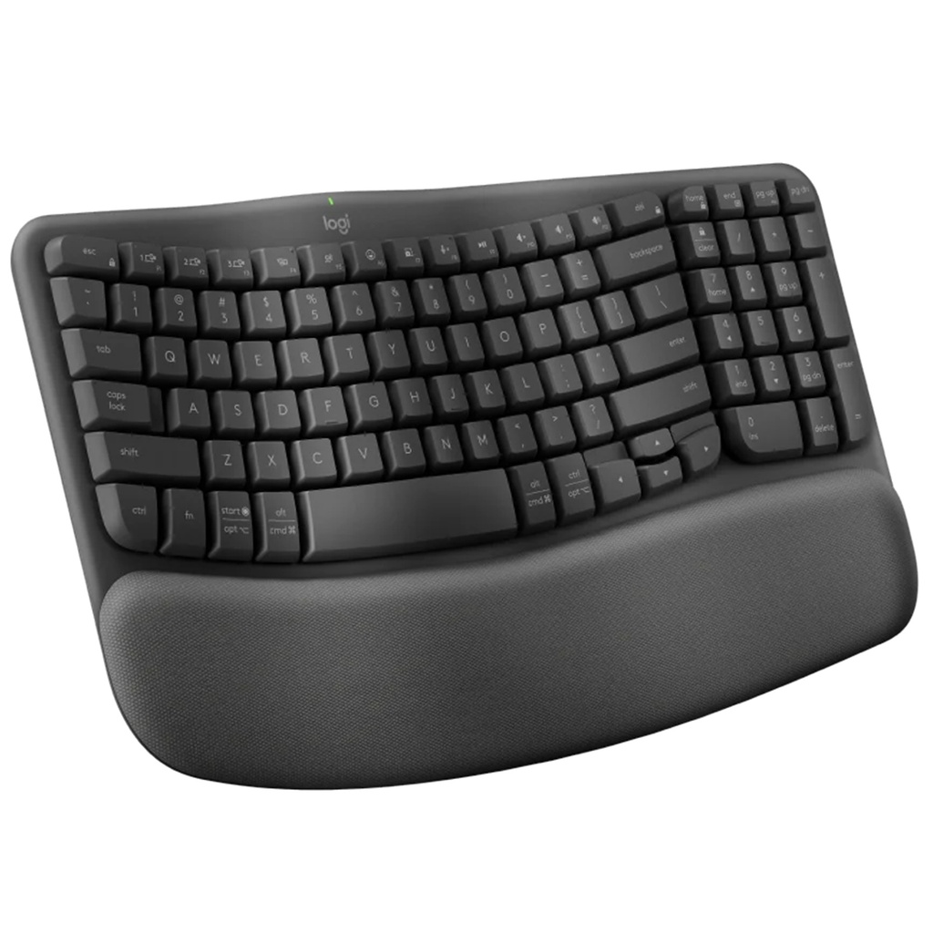 Logitch Wave Keys ERGO Wireless Keyboard - Black