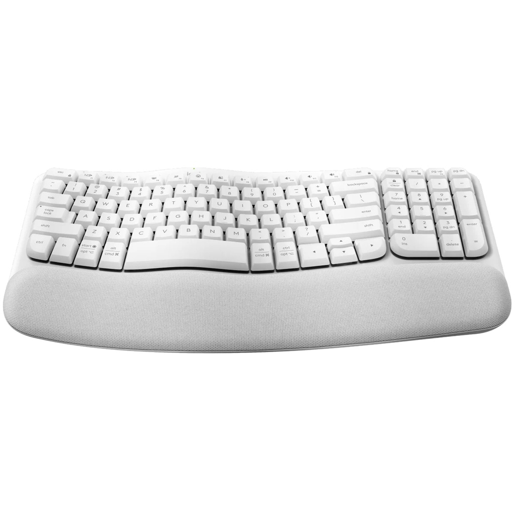 Logitch Wave Keys ERGO Wireless Keyboard - White
