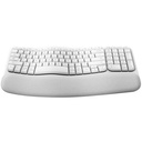 Logitch Wave Keys ERGO Wireless Keyboard - White