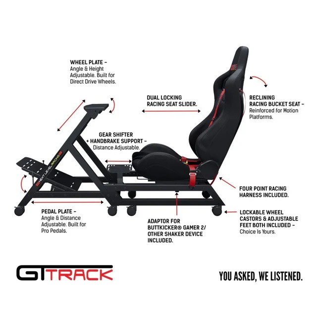 Next Level Racing®GT Track Racing Simulator Cockpit