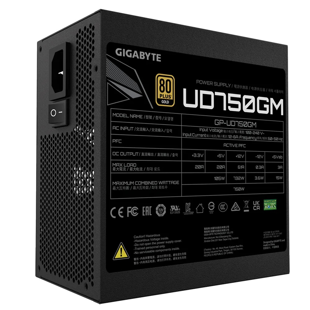 Gigabyte UD750GM 750W 80 Plus Gold Power Supply