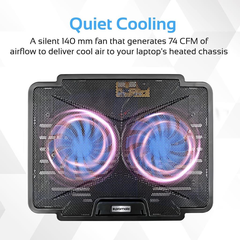 Computers & Tablets Other Laptop Accessories Cooling Pads   Share Feedback Promate AIRBASE-1.BLK Laptop Cooling Pad With Silent Fan