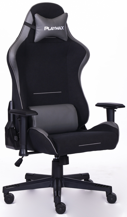 Playmax Elite Gaming Chair - Fabric Black and Grey