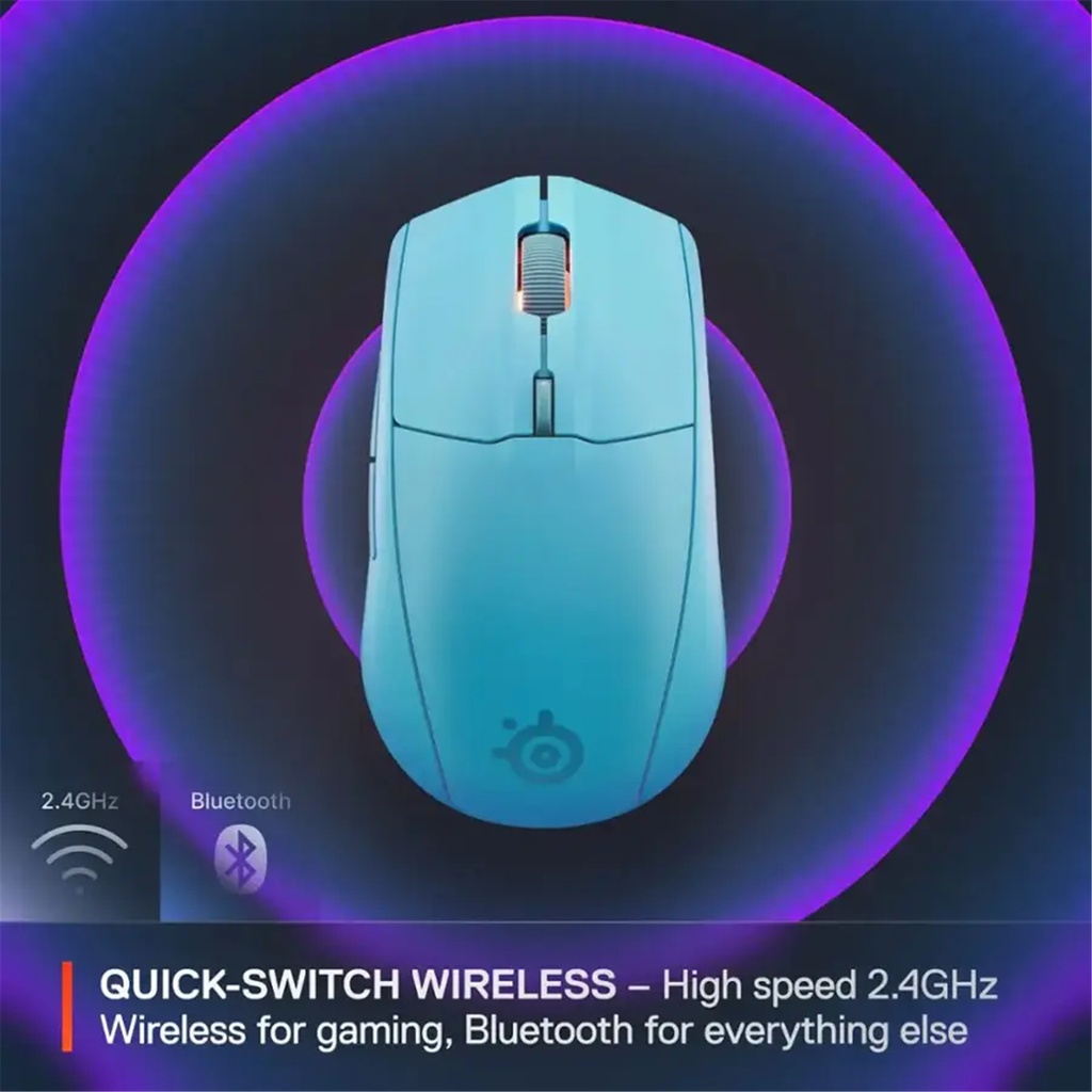 Steelseries Rival 3 Gen 2 Wireless Optical Gaming Mouse - Aqua