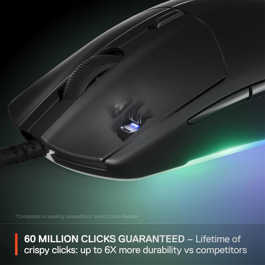 Steelseries Rival 3 Wired Gen 2 Optical Gaming Mouse - Black