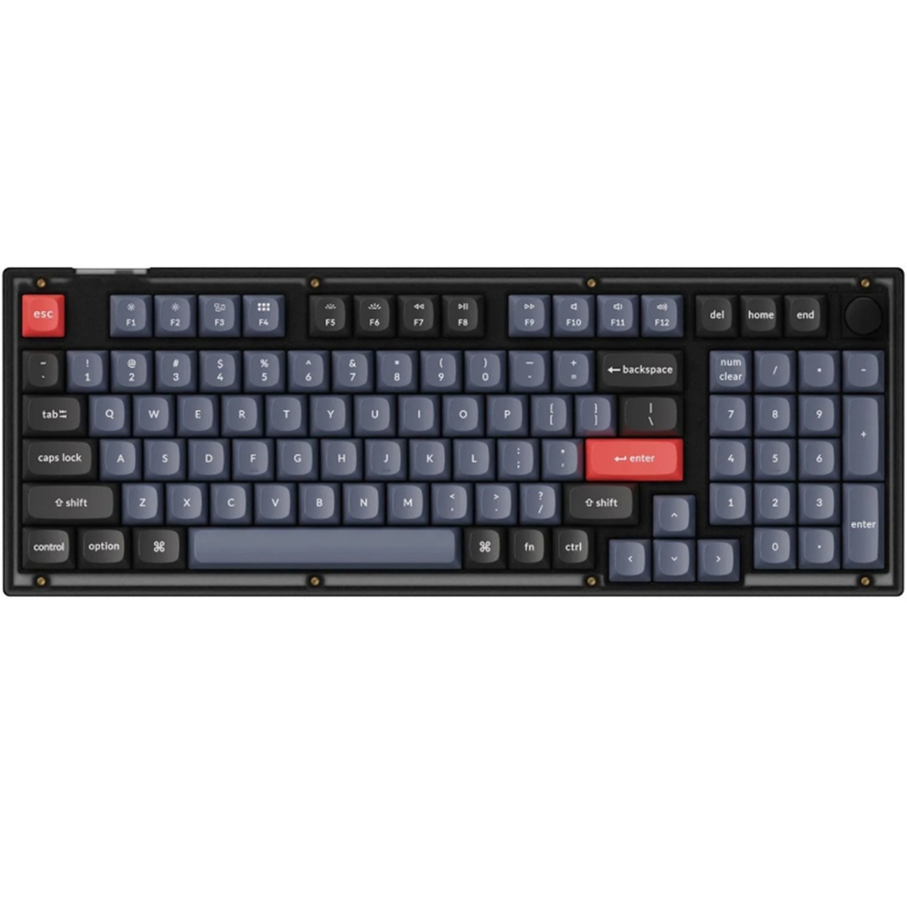 Keychron V5-C1 96% Layout 100 Key Frosted Black Red Switch RGB Hot-Swap Wired Keyboard