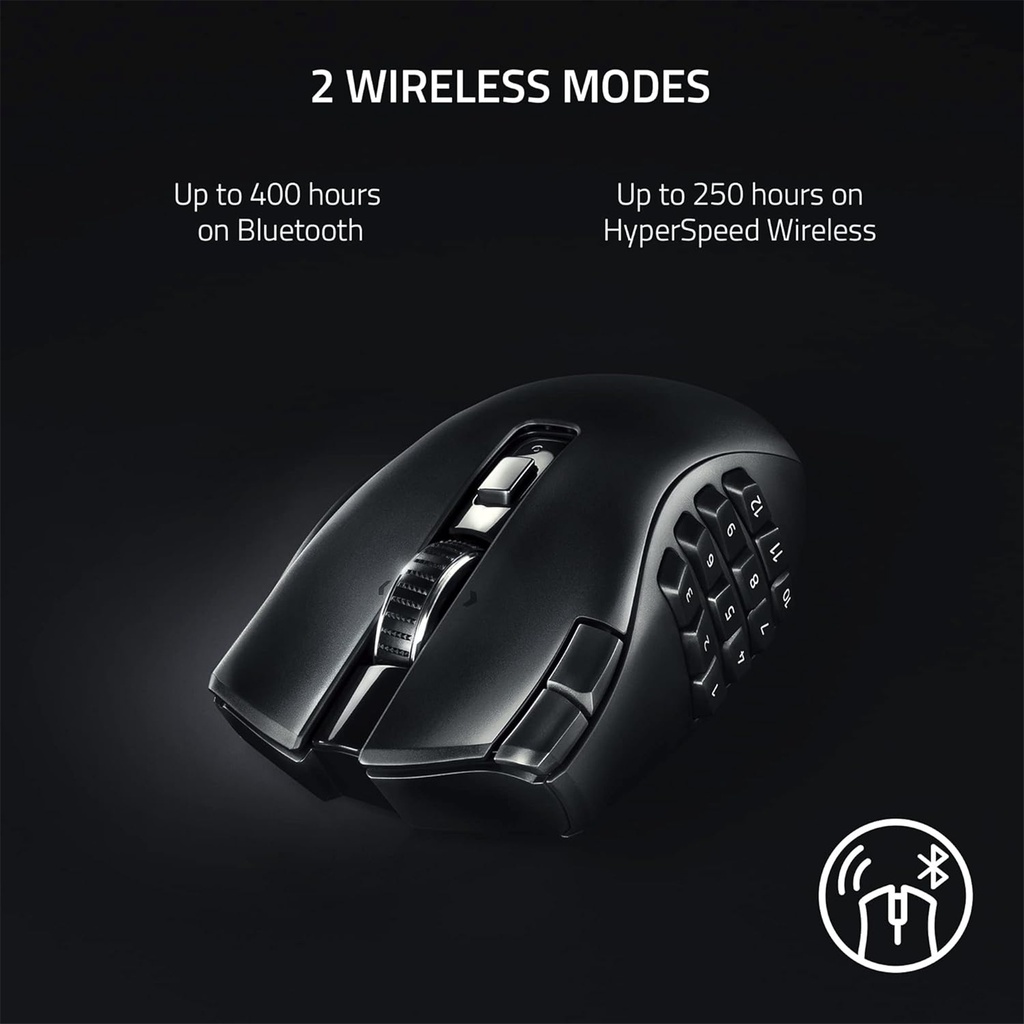 RAZER NAGA V2 HYPERSPEED - WIRELESS MMO GAMING MOUSE