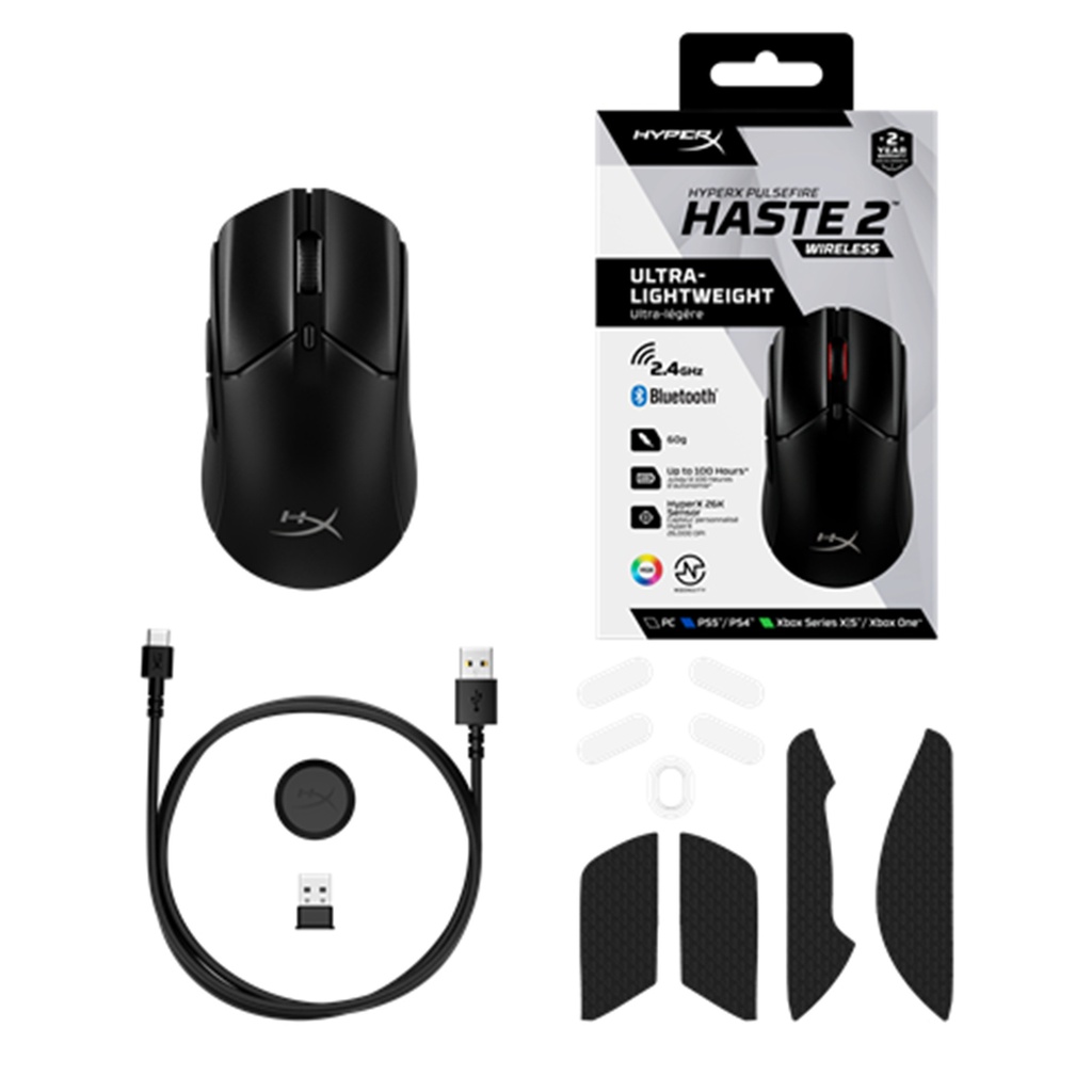 HYPERX PULSEFIRE HASTE 2 WIRELESS GAMING MOUSE BLACK