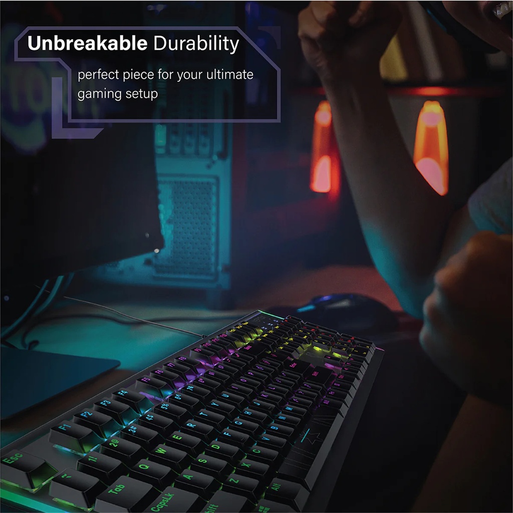 Vertux COMANDO Mechanical Gaming Keyboard with RGB Backlit Blue Mechanical Keys