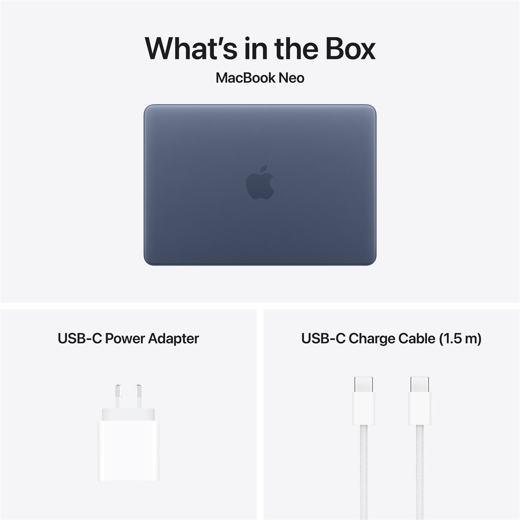 Apple MacBook Neo | 13" | 6 Core CPU | 5 Core GPU | 16 Core Neu | Indigoral Engine | 8GB Memory | 256GB SSD