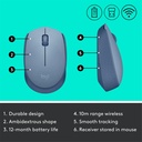 Logitech M171 Wireless Mouse - Blue Grey