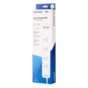 Jackson Surge Protected 2x USB Port Powerboard - 4 Outlets