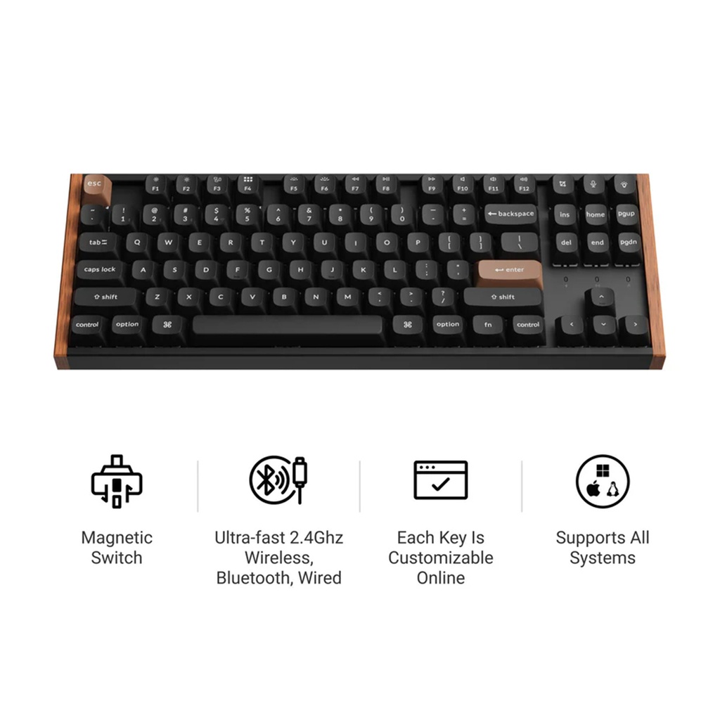 Keychron K4 HE Wireless Magnetic Switch Special Edition White Gateron Double-Rail Magnetic Nebula Switch Custom Keyboard (copy)