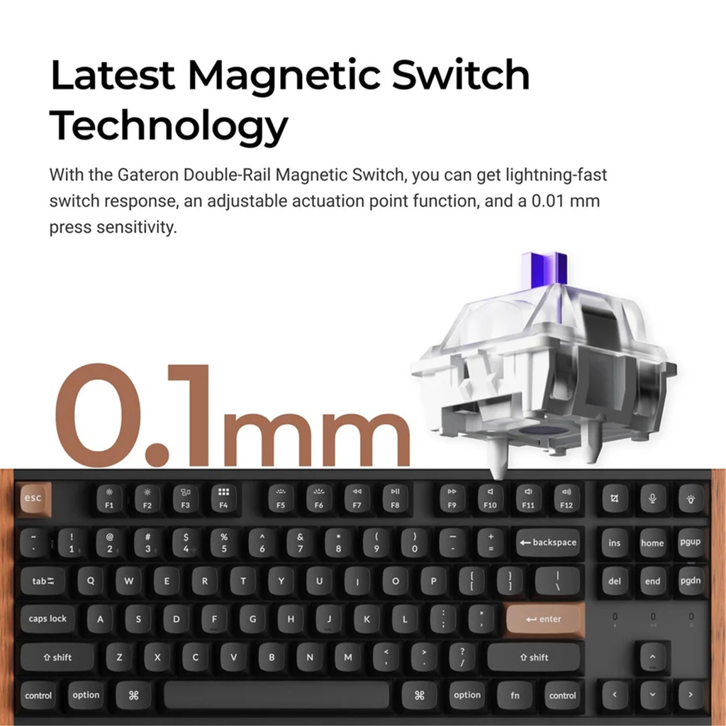 Keychron K4 HE Wireless Magnetic Switch Special Edition White Gateron Double-Rail Magnetic Nebula Switch Custom Keyboard (copy)