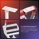 Robust Sim Racing Cockpit with Gear Shift Mount & Seat White/Red