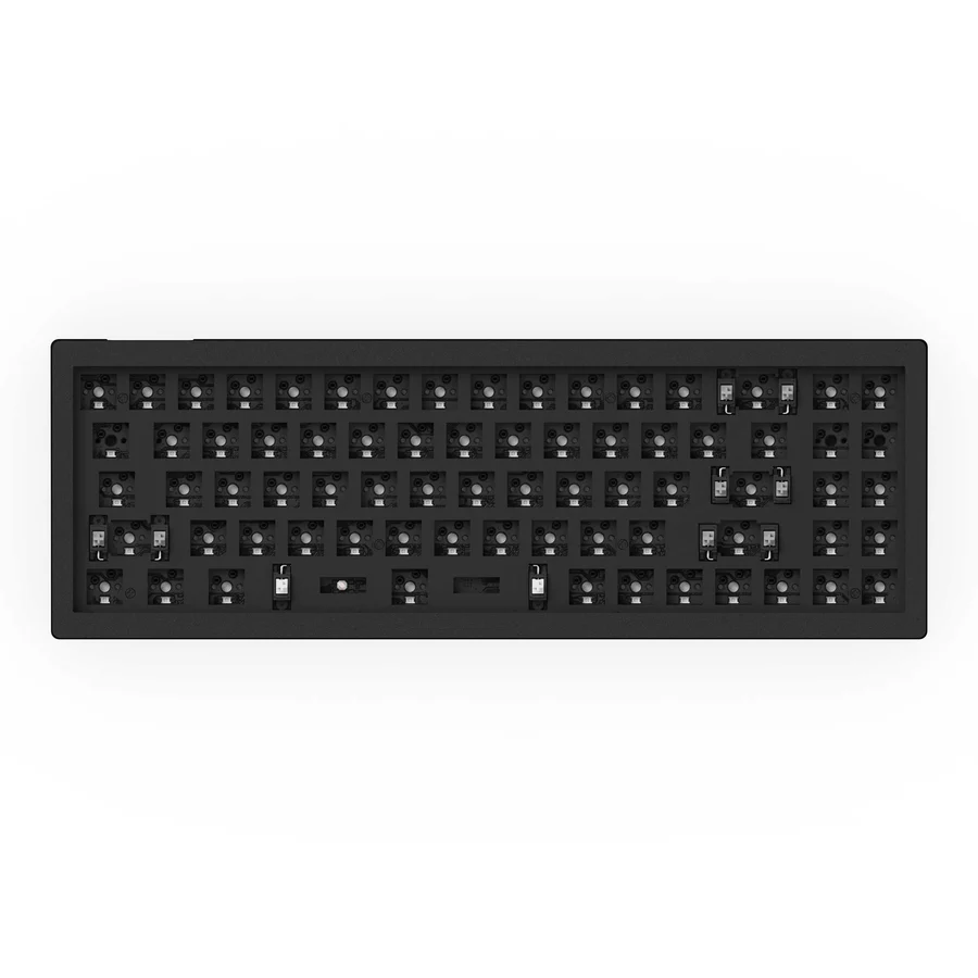 Keychron V7 QMK Custom Mechanical Keyboard Barebone Carbone Black (Non-Transparent)
