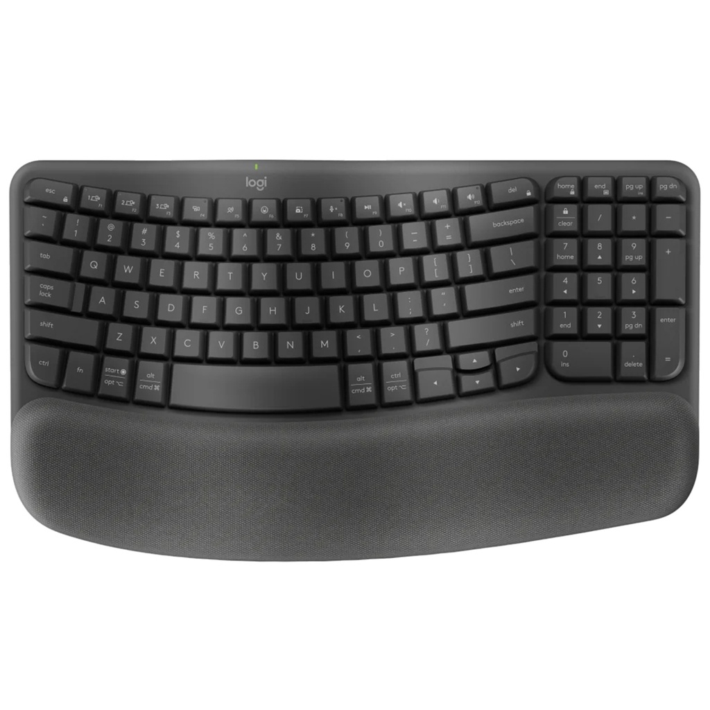 Logitech Wave Keys ERGO Wireless Keyboard - Black