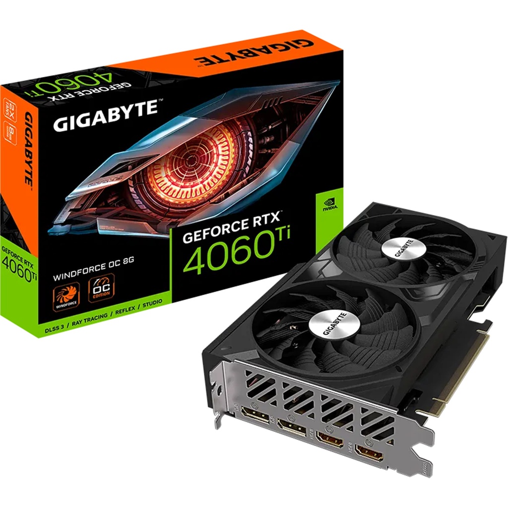 Gigabyte NVIDIA GeForce RTX 4060 Ti WINDFORCE OC V2 8GB GDDR6 Graphics Card