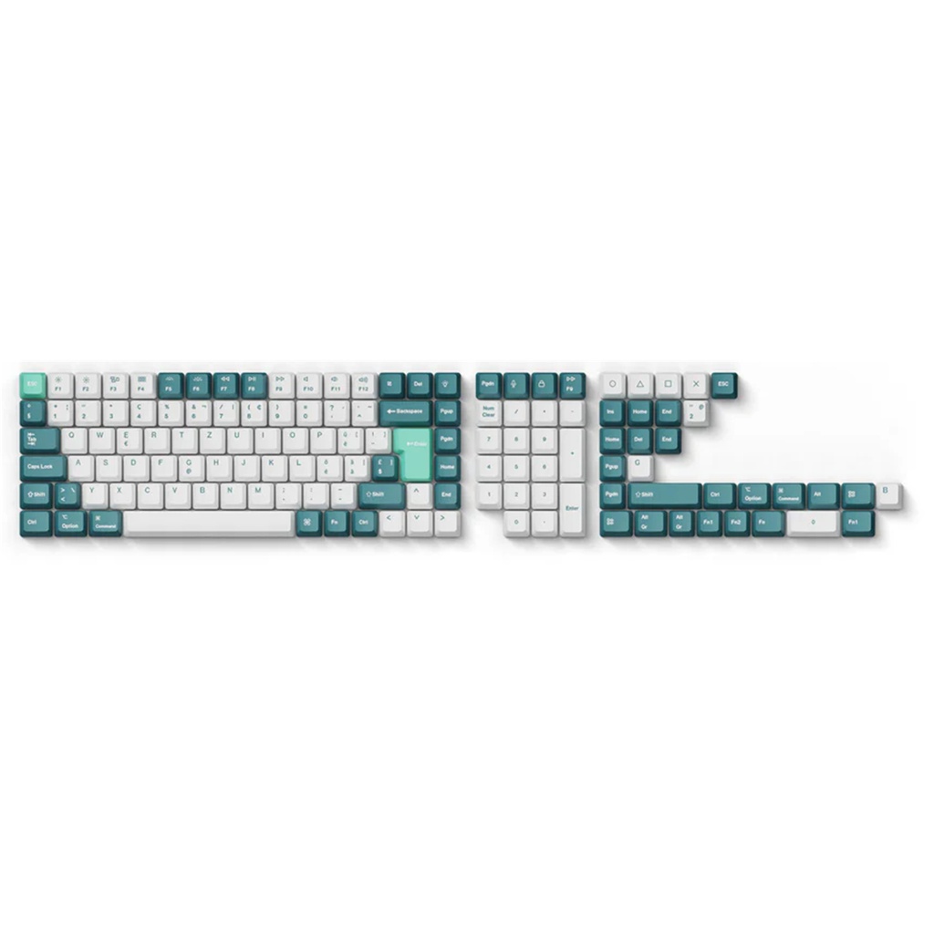Keychron OEM Dye-Sub PBT Full Set Keycap Set - White Mint - Swiss-ISO