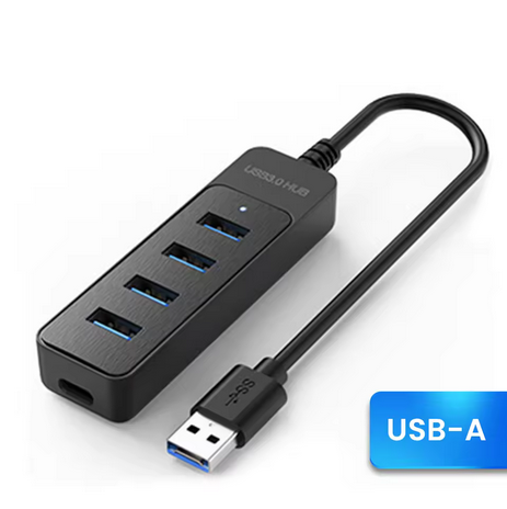 Multi Port USB-A Hub with Type C (4 x A, 1 x C)