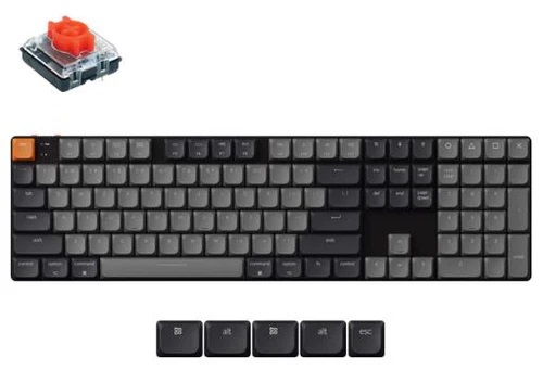 Keychron K5 QMK Wireless White Backlight Red Switch Mechanical Keyboard