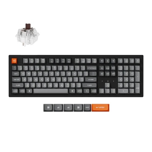 Keychron K10 Max QMK Fully Assembled (Hot-Swappable) RGB Backlight Super Brown Wireless Mechanical Keyboard