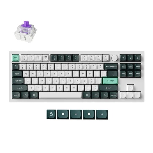 Keychron Q3 HE QMK Fully Assembled Knob Shell White Gateron Double-Railed Magnetic Nebula Switch Wireless Custom Keyboard