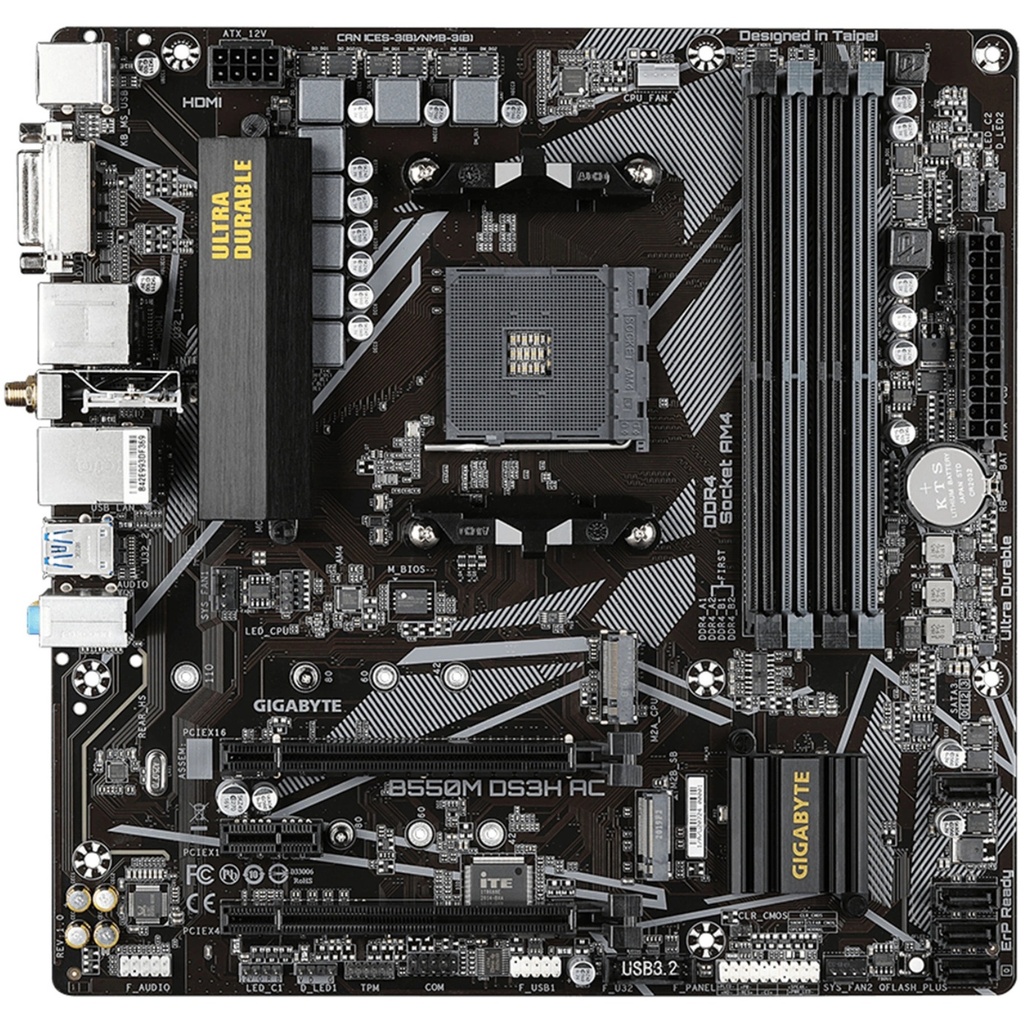 Gigabyte B550M DS3H AC R2 mATX Motherboard