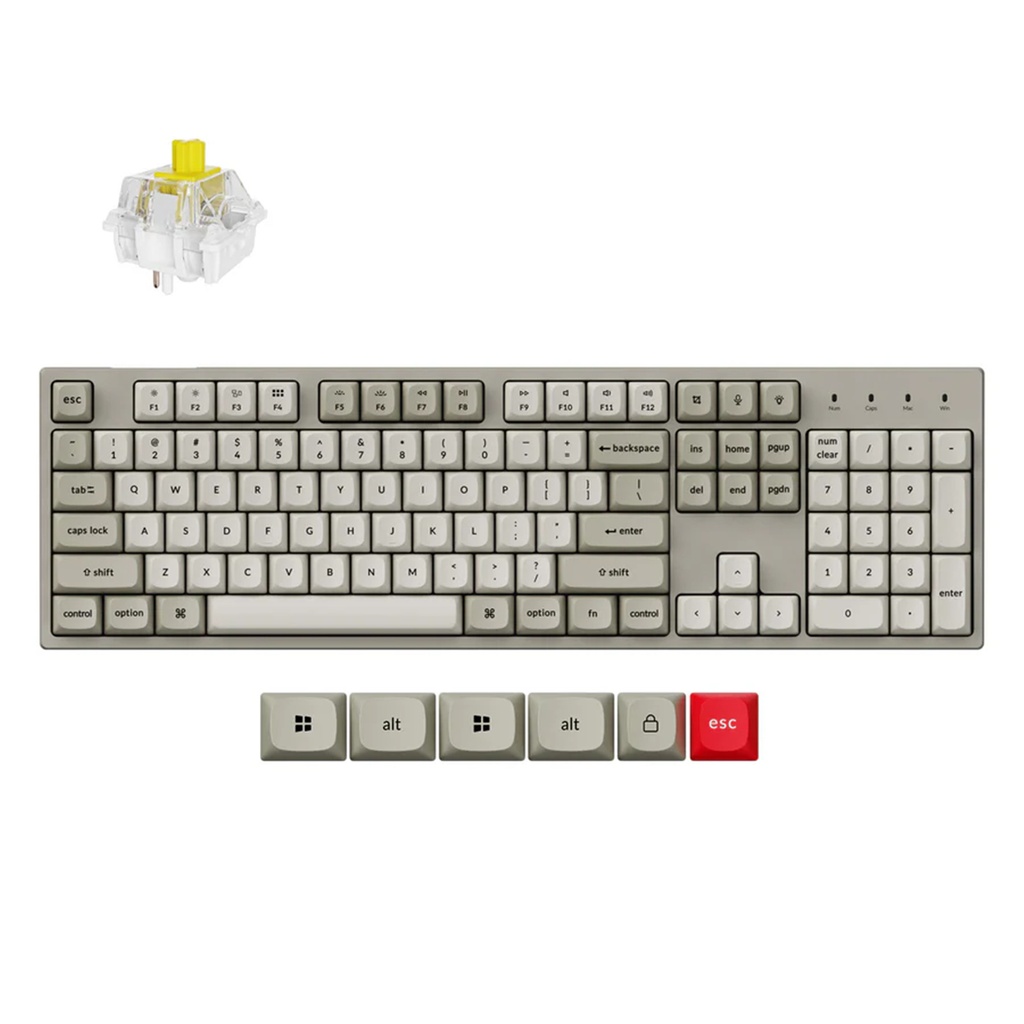 Keychron C2 Pro 8K QMK Wired RGB Backlight Hot-Swap Keychron Super BANANA Switch Mechanical Keyboard