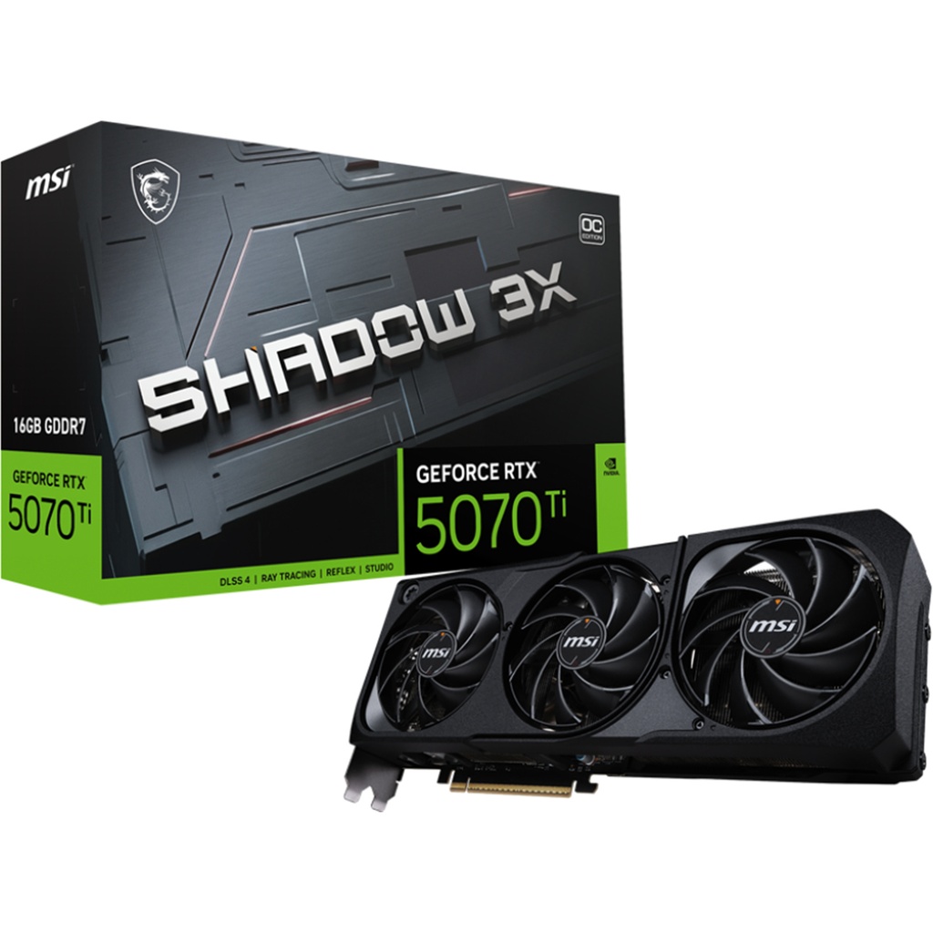MSI NVIDIA Geforce RTX 5070 Ti Shadow 3X OC 16GB Graphics Card