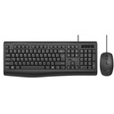 Promate Ergonomic Wired Multimedia Keyboard & Mouse Combo