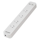 Jackson Surge Protected 2x USB Port Powerboard - 4 Outlets