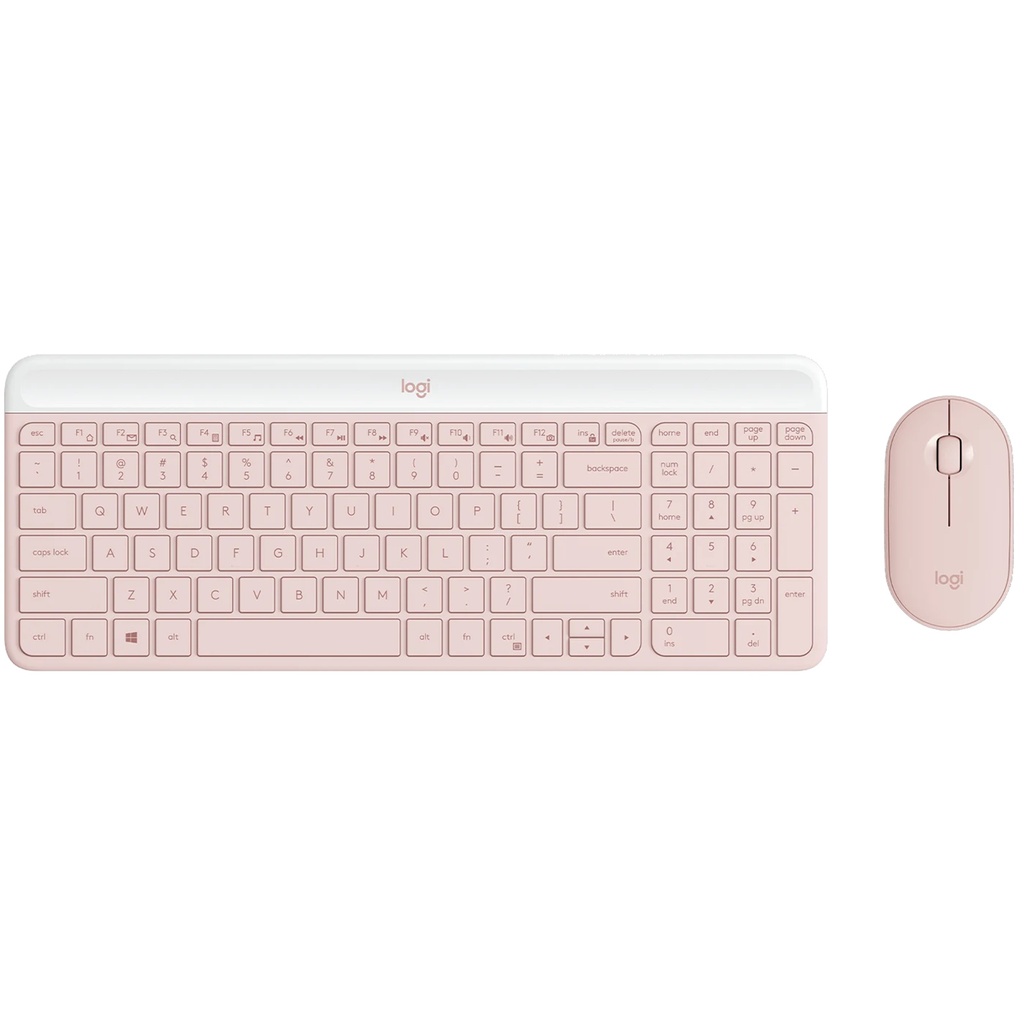 Logitech MK470 Slim Wireless Keyboard and Mouse Combo - Pink