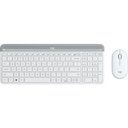 [920-009437] Logitech MK470 Slim Wireless Keyboard and Mouse Combo - White