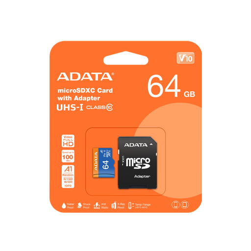 [FS354-X64] Adata 64GB microSDXC with Adapter UHS-I Class 10