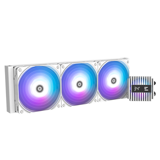 [CQ9165] Zalman ALPHA2 A36 ARGB 360mm Liquid Cooler Live CPU Temp Display - White