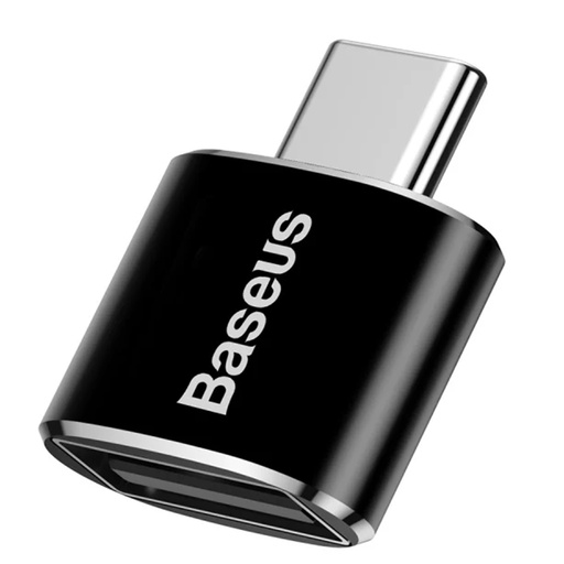 [BAS63512] Baseus Mini USB female to Type-C male adapter converter Black