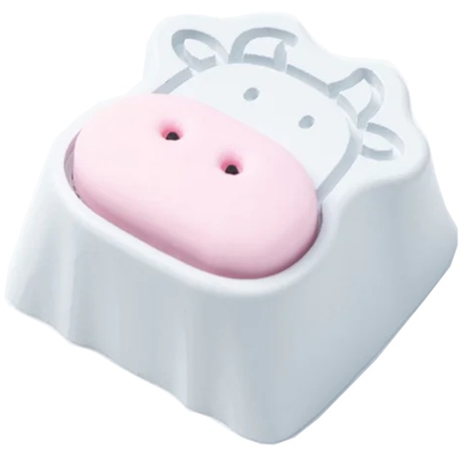 [KEYC-AT-15] Keychron Cute Cows Keycap (1u) White